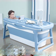 Load image into Gallery viewer, Folding Bath Bucket Large Adult Tub Baby Swimming Pool Insulation with Temperature-sensitive Water Plug Adult Sit Thickening Tub