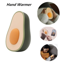 Load image into Gallery viewer, Winter Sale Avocado Pocket Heater Hand Warmer 4000mAh Electric Rechargeable Phone Power Bank Charger kawaii Hand Warmer gift
