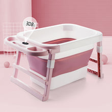 Load image into Gallery viewer, Portable Bathtub Temperature Sensor Baby Tub Folding Bath Barrel Child Bathtub Swimming Barrel Home Large Newborn Can Sit
