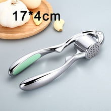 Load image into Gallery viewer, Metal Garlic Press Manual Garlic Ginger Quick Squeezer Multifunction Crusher Antirust Durable Hand Squeeze Garlic Peeling Device
