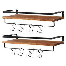 Load image into Gallery viewer, Wall Shelf Wood Floating Shelf Wall Decoration Multifunction Storage Holder Wall Shelf Rack Decorative For Kitchen/ Bedroom
